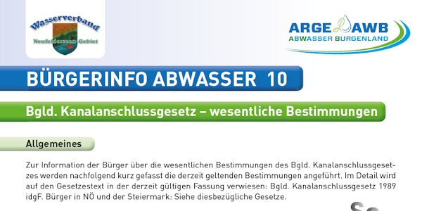Read more about the article Bürgerinfo – Kanalanschlussgesetz