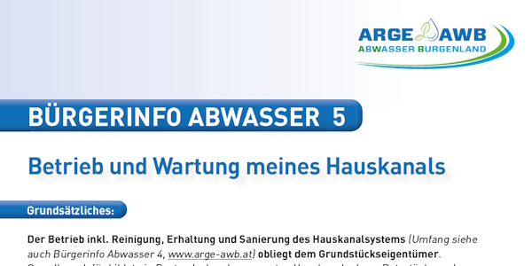 Read more about the article Bürgerinfo – Wartung Hauskanal